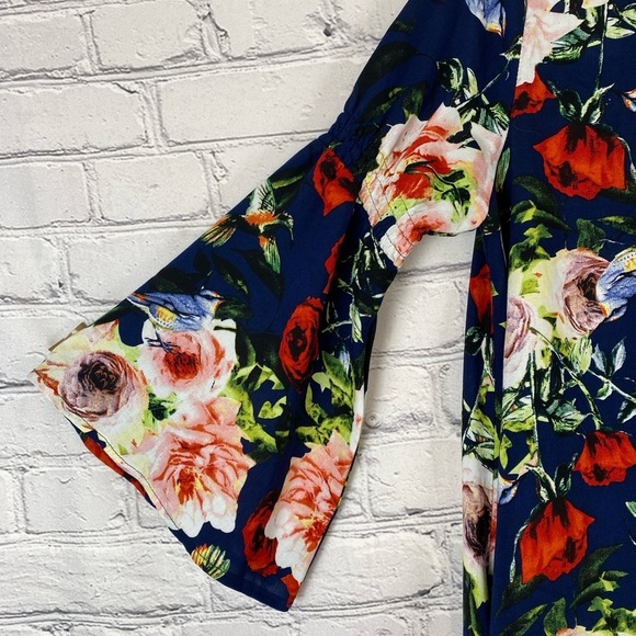 Umgee Boho Floral Peasant Dress size Medium - Picture 13 of 15